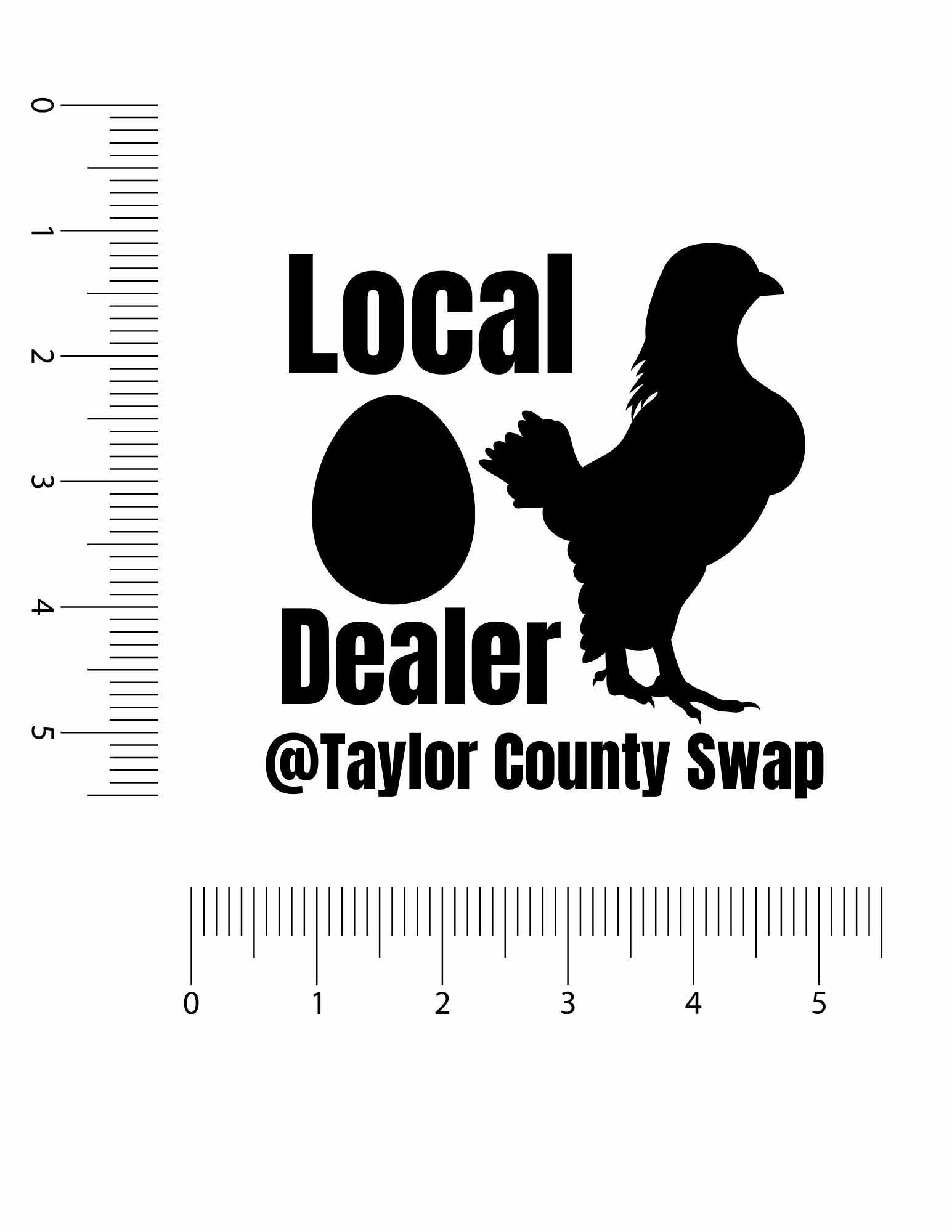 Local Dealer Taylor County Swap white vinyl decal