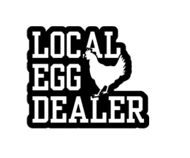 Local Egg Dealer white vinyl decal